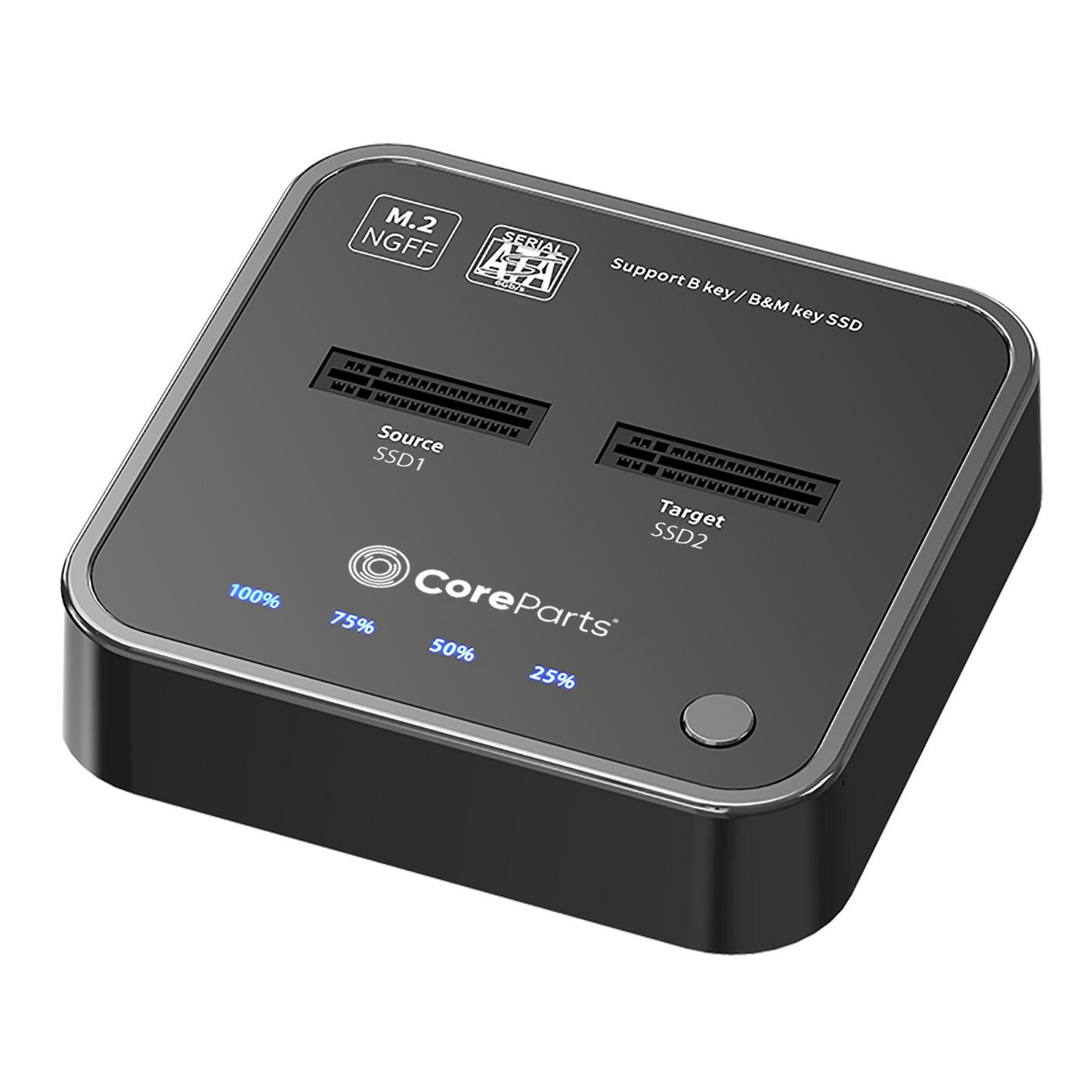 Coreparts Ms-Cloner-Sata Base De Conexión Para Disco Duro Usb 3.2 Gen 2 (3.1 Gen 2) Type-C Negro