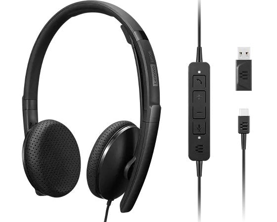 EAN 0195892090434 - Lenovo 4XD1M39028 auricular y casco Auriculares Alámbrico Diadema USB Tipo C Negro imagen 2