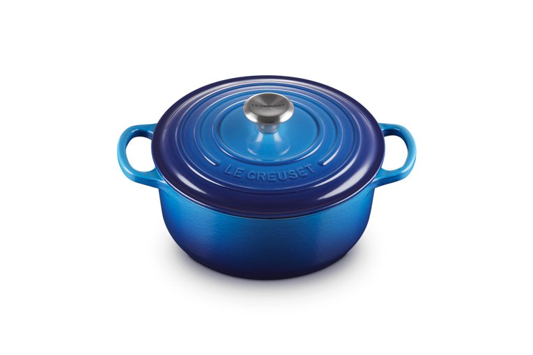Le Creuset 21177202202430 Signature Gusseisen-Bräter Con Deckel, Ø 20 Cm, Aare