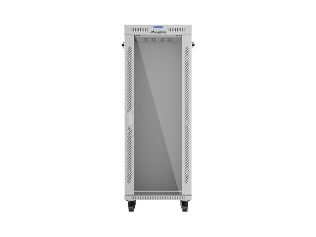 Lanberg Rack Cabinet 19" Free-Standing 32u 600x600 Flat Pack With Glass Door Lcd Grey V2