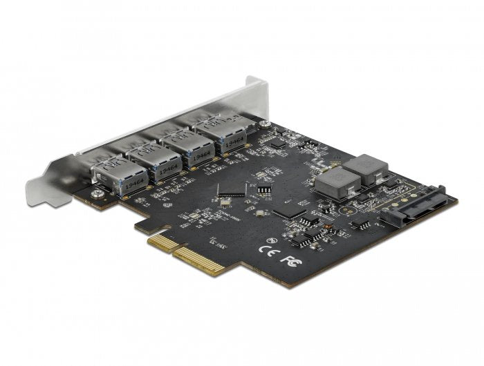 Delock Tarjeta Pci Express X4 A 1 X Usb Tipo-C + 4 X Usb Typ-A