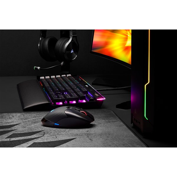 Raton Corsair Inalambrico Gaming Dark Core Rgb Pro Usb Bt Negro