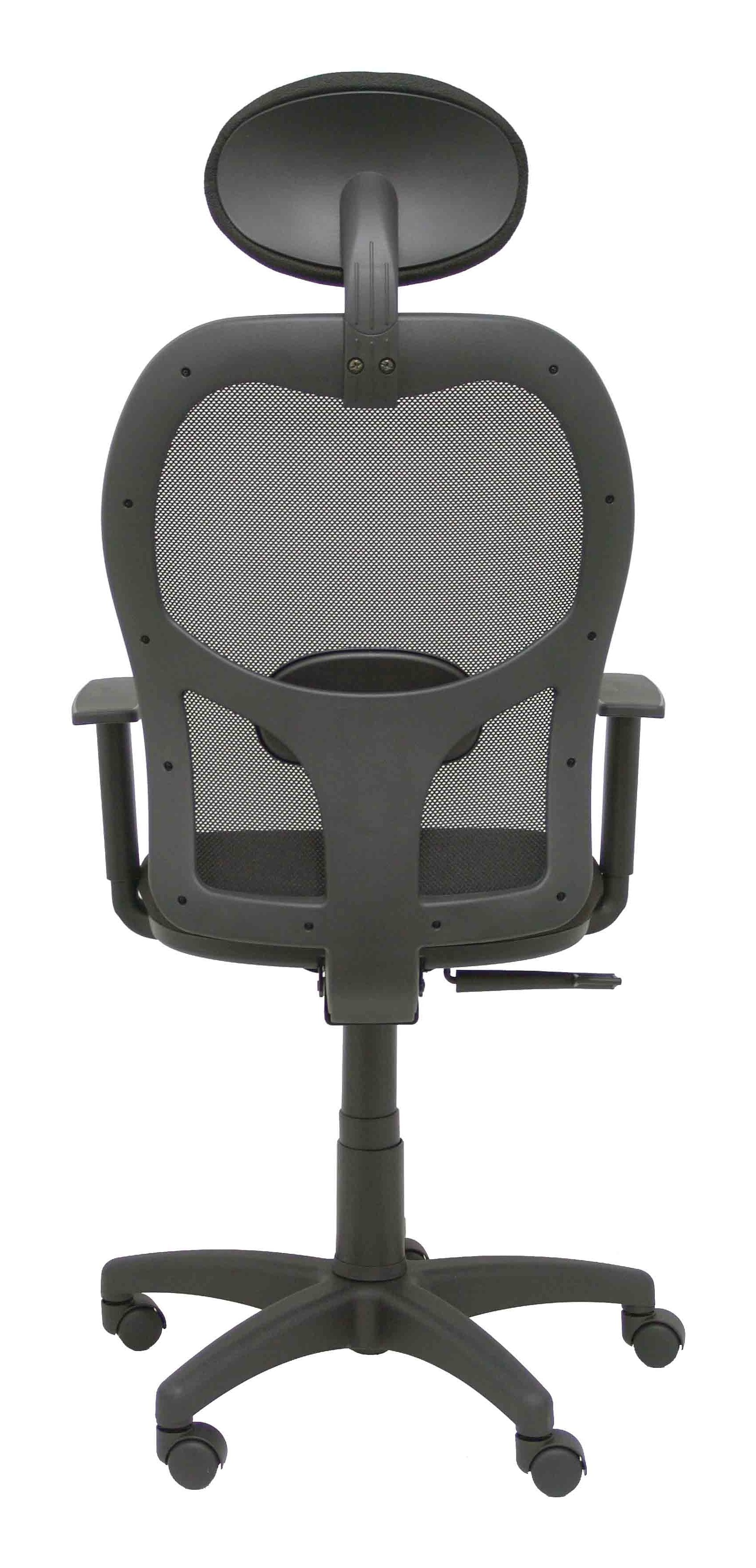 Silla Alocen Malla Negra Asiento Bali Negro Brazos