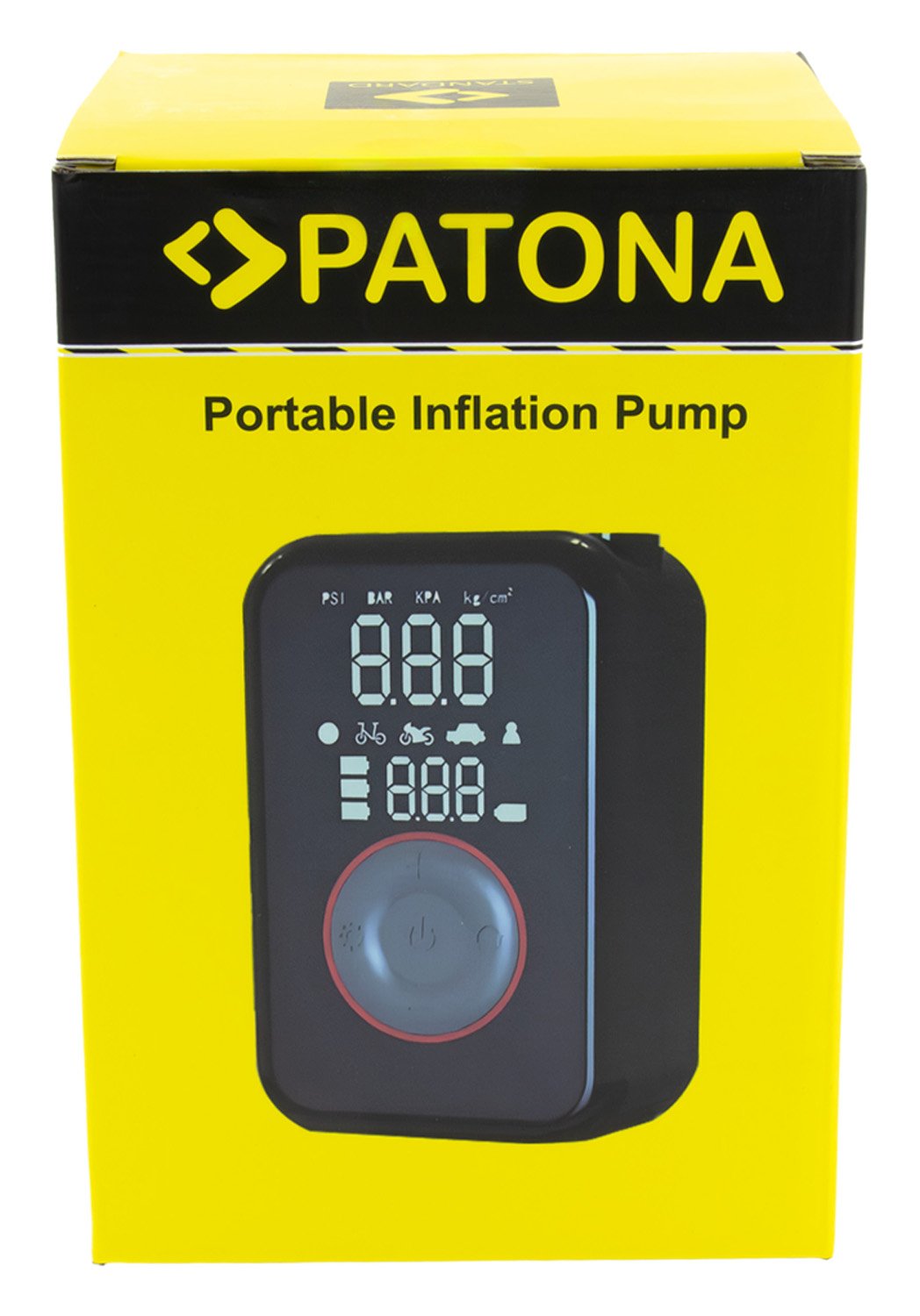 Patona Bomba Eléctrica Para Neumáticos 10,3 Bar / 150 Psi Powerbank Y Lámpara Led Negro