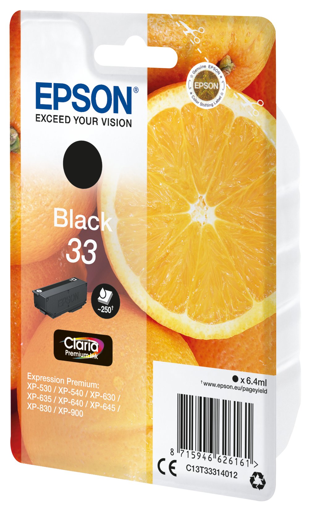 EAN 8715946626178 - Epson Oranges C13T33314022 cartucho de tinta 1 pieza(s) Original Rendimiento estándar Negro imagen 1