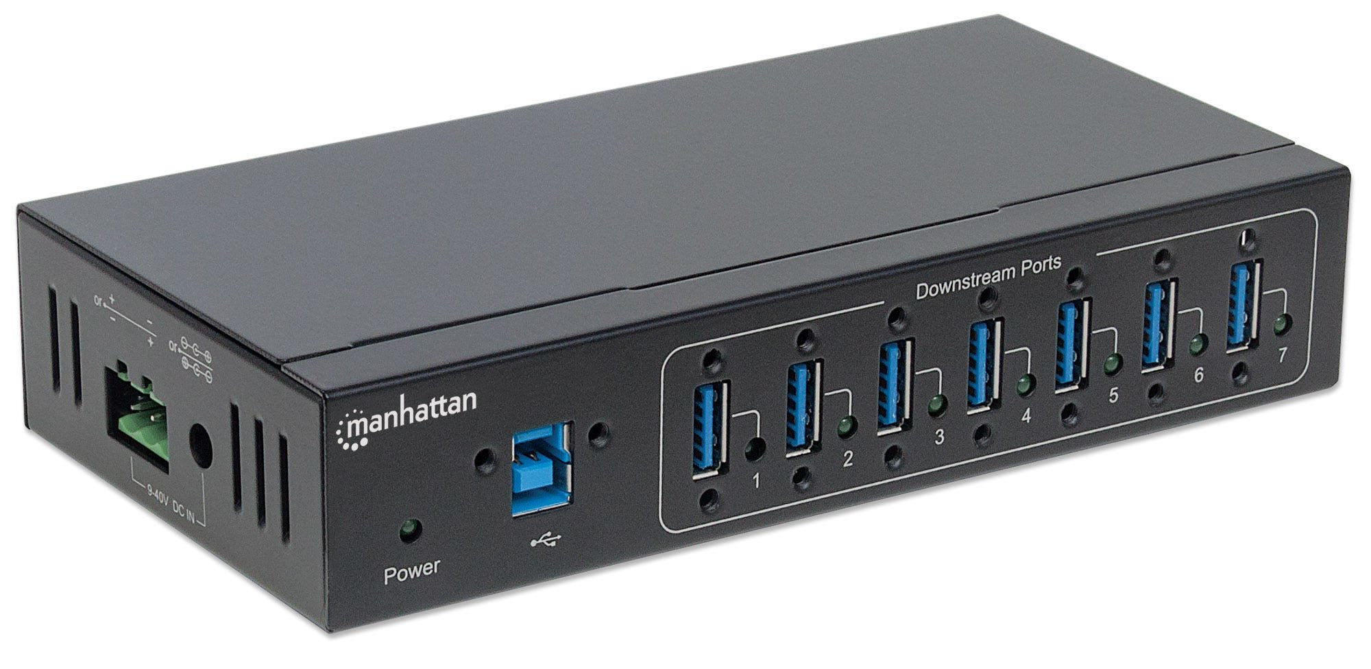EAN 0766623164405 - Manhattan 164405 hub de interfaz USB 3.2 Gen 1 (3.1 Gen 1) Type-B 5000 Mbit/s Negro imagen 3