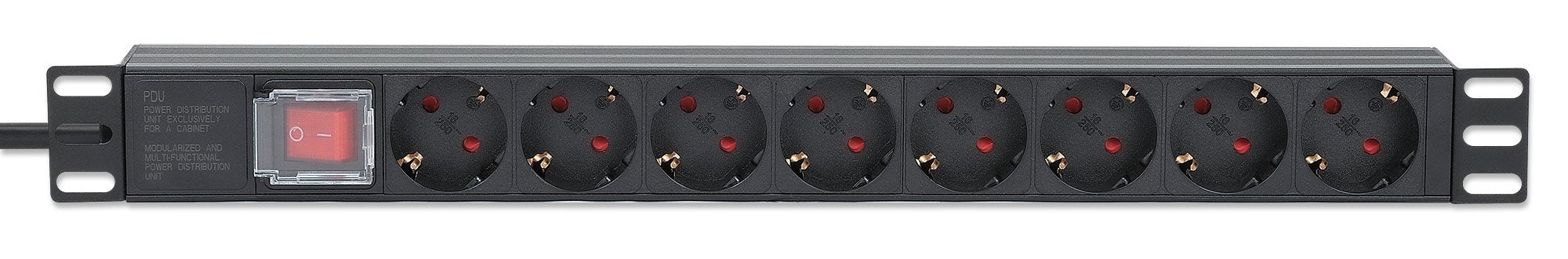 Intellinet 715126 Unidad De Distribución De Energía (Pdu) 8 Salidas Ac 1u Aluminio