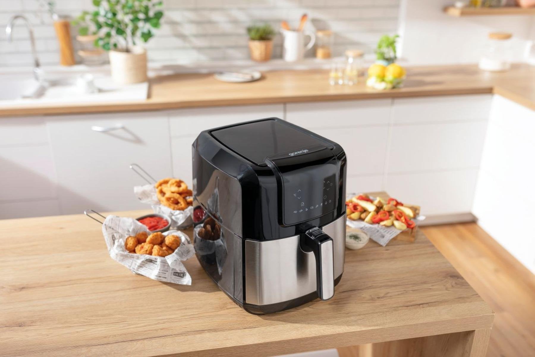 EAN 3838782543340 - Gorenje AF1700DB Sencillo 5 L Integrado 1700 W Freidora de aire caliente Negro, Metálico imagen 14