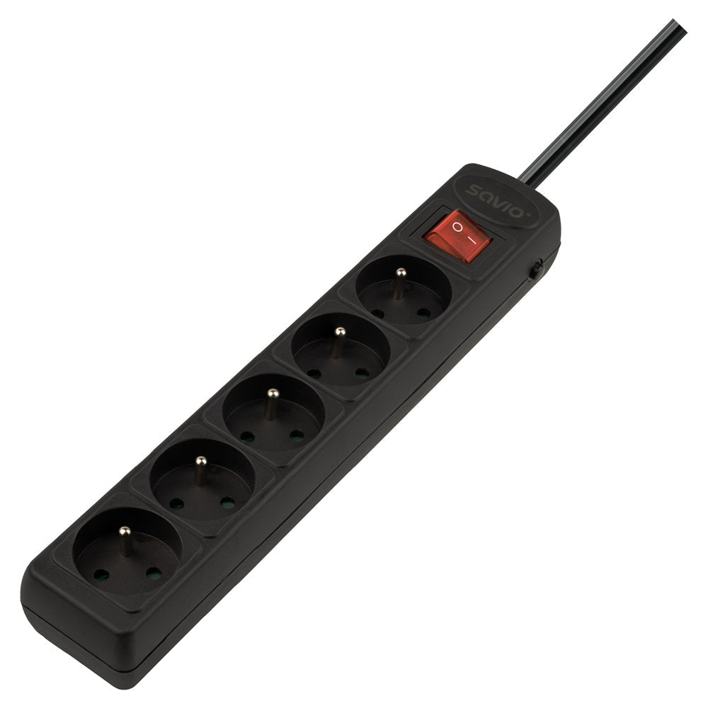 EAN 5905106070085 - Savio LZ-18 base múltiple 5 m 5 salidas AC Interior Negro imagen 4