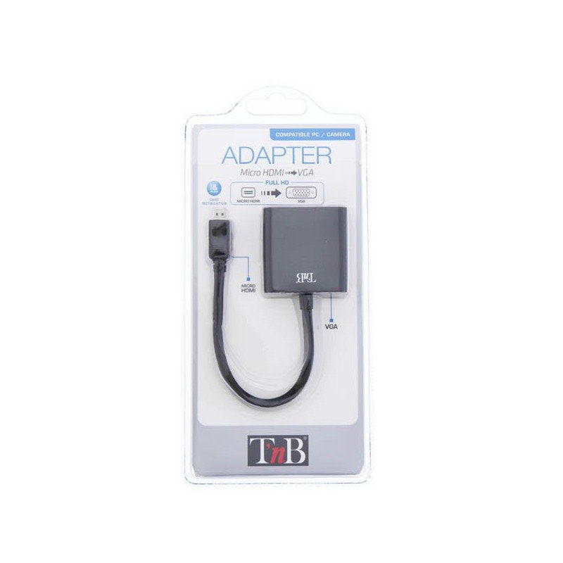EAN 3303170072189 - T'nB MIHDMIVGA adaptador de cable de vídeo VGA (D-Sub) HDMI tipo D (Micro) Negro imagen 1
