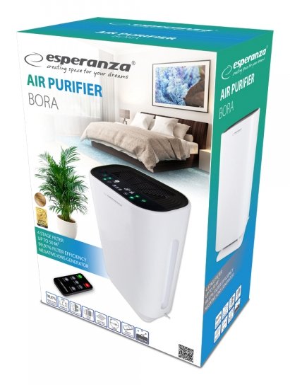 EAN 5901299955314 - Esperanza EHP003 purificador de aire 50 m² 50 dB 43 W Negro, Blanco imagen 6