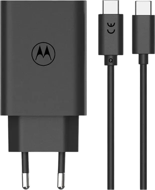 Cargador Motorola Turbopower 30w Usb-C C/ Cable 1m C-C, Negro