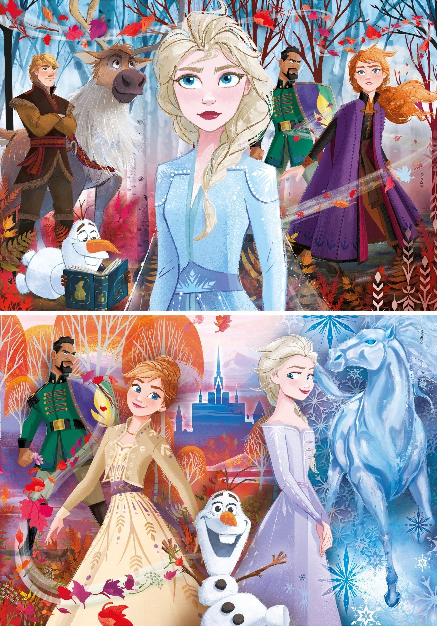 Puzzle Maxi Frozen Disney 2 2x20 Piezas Doble Magia De Arendelle