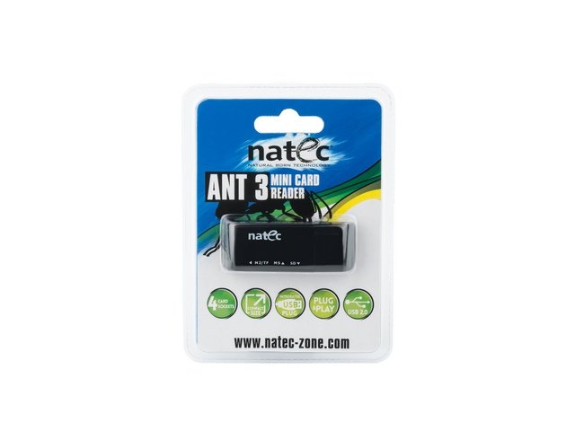 EAN 5908257127707 - NATEC ANT 3 Mini lector de tarjeta USB 2.0 Negro imagen 3