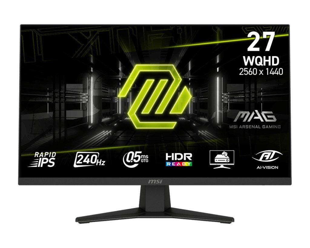 Msi Mag 274qfde X24, Monitor Gaming 68,6 Cm (27 Pulgadas), Negro, Wqhd, Rapid-Ips, Hdr, Adaptive-Sync, Panel De 240hz 9s6-3ce41h-053