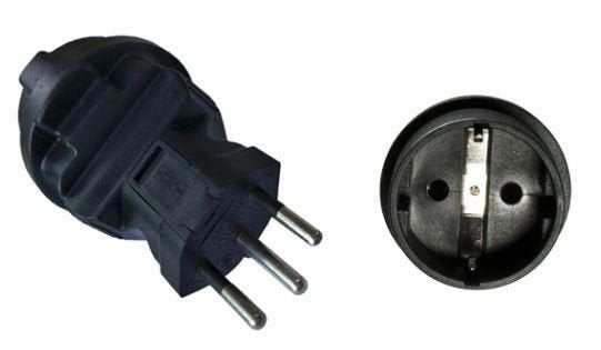 Microconnect Peaeuswiss Adaptador De Enchufe Eléctrico Tipo J (Ch) Negro