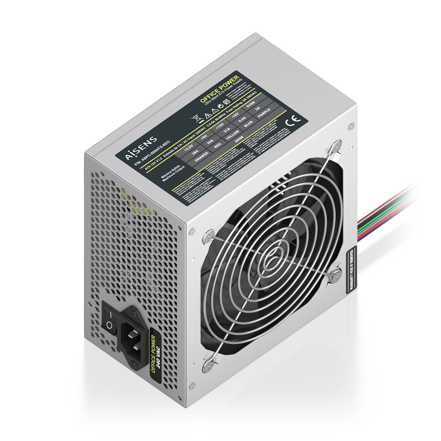 Fuente Alimentacion Atx 500w Oem, Plata