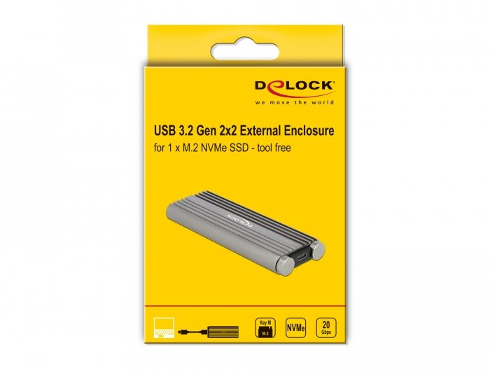 Delock Caja Externa Ssd Pcie Nvme M.2 Usb Type-C 