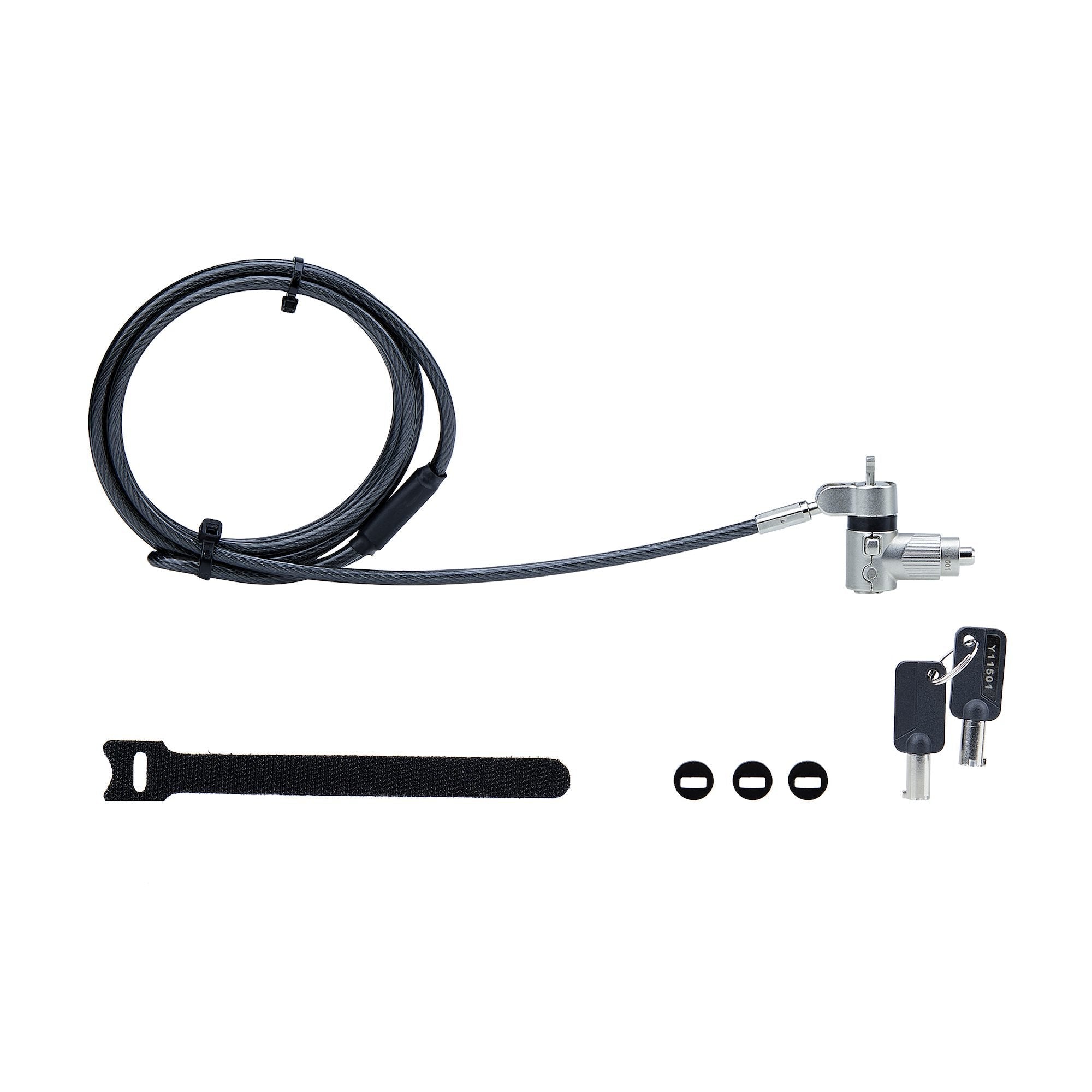 Startech.Com Cable De 2m Universal De Seguridad Para Ordenador Portátil - Cable De Bloqueo Compatible Con Noble Wedge/Nano/K-Slot - Con Cerradura - Antirrobo - Anticorte