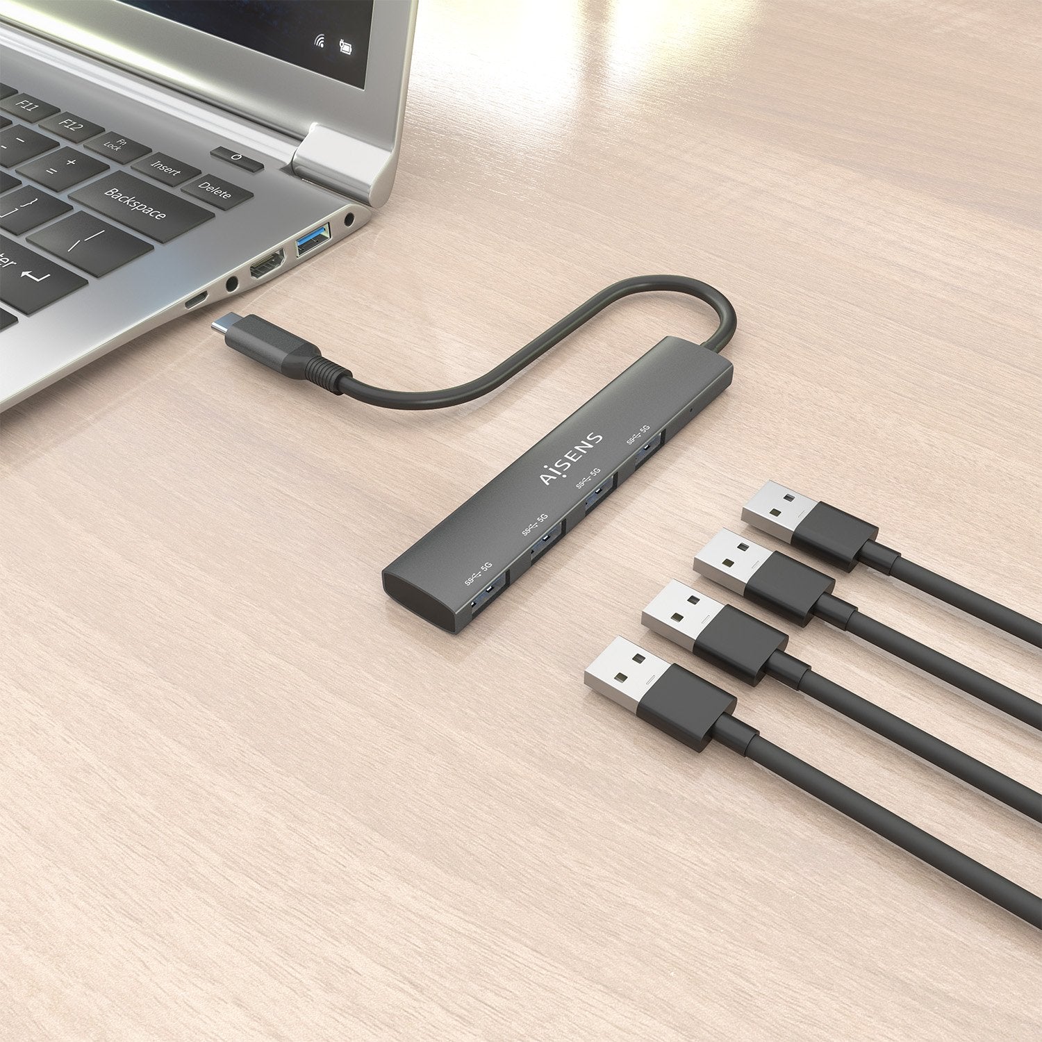 EAN 8435739903100 - AISENS A109-0943 base para portátil y replicador de puertos Alámbrico USB 3.2 Gen 1 (3.1 Gen 1) Type-C imagen 5