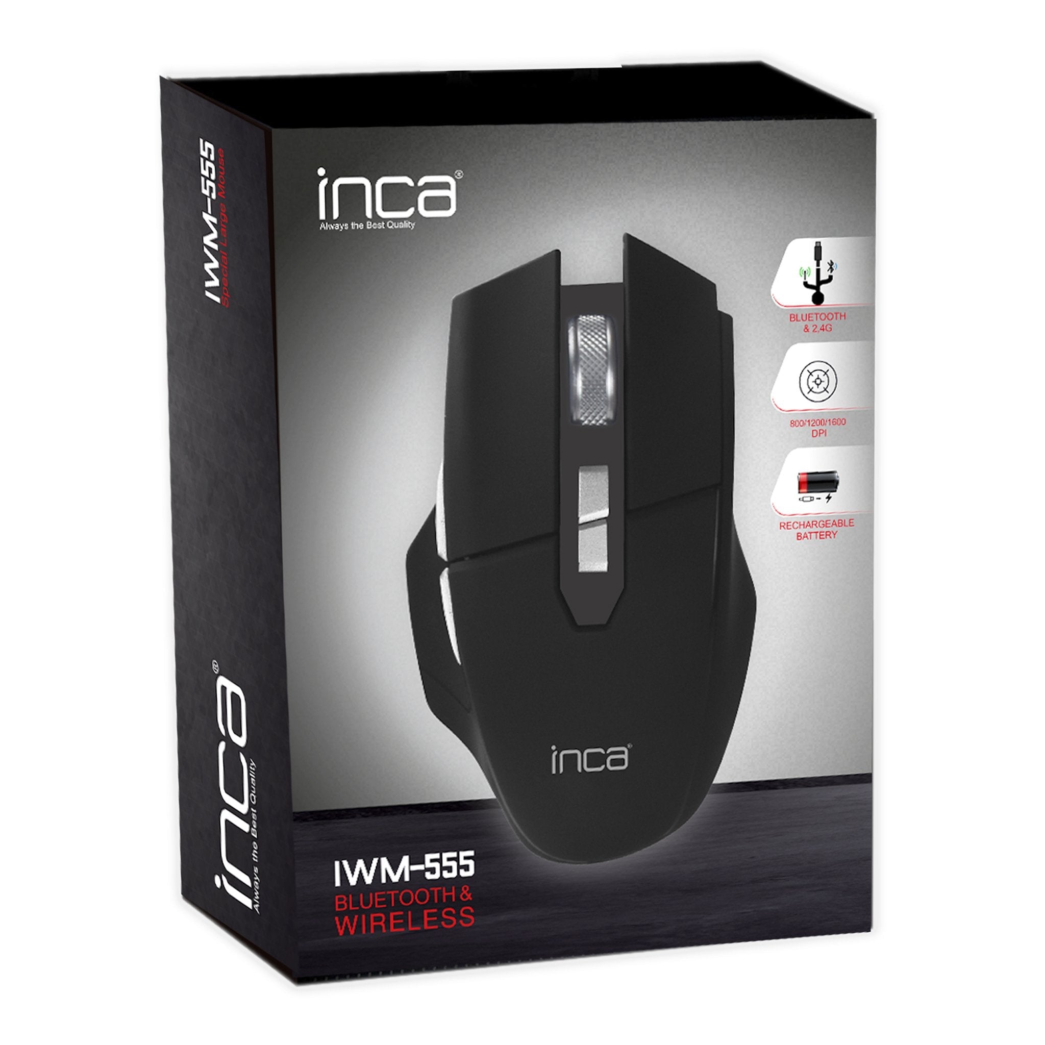 Inca Ratón Iwm-555 Bluetooth & Wireless Usb-C Sw Retail
