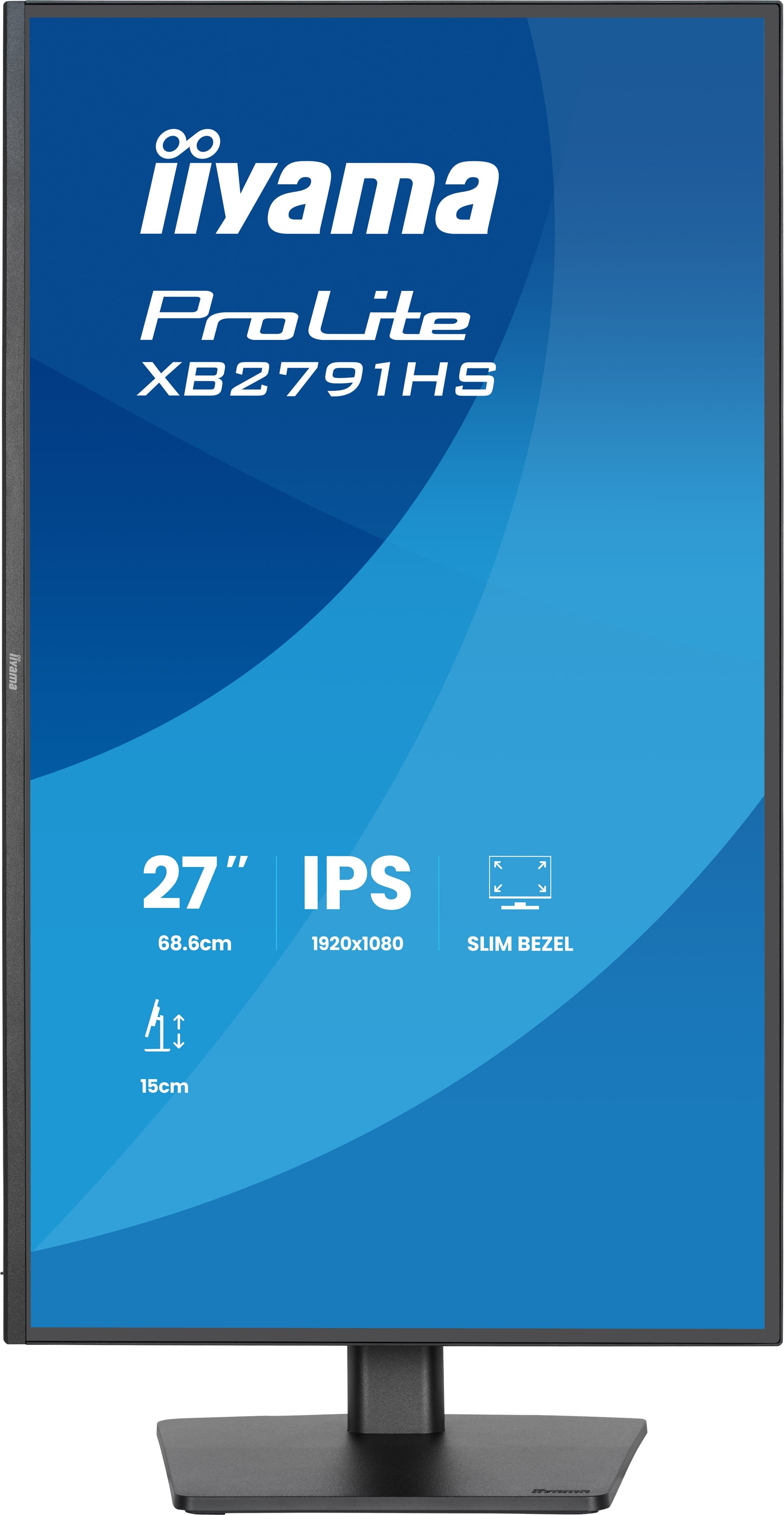 Iiyama Prolite Xb2791hs-B1 Monitor Led 27" 1920 X 1080 Full Hd (1080p) @ 120 Hz Ips 350 Cd/M² 1500:1 1 Ms Hdmi Displayport Altavoces Mate Negro
