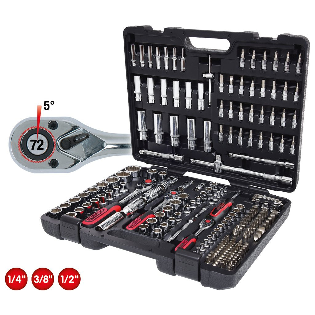 Ks Tools 1/4 +3/8 +1/2 195tlg Chromeplus Steckschl.-Satz