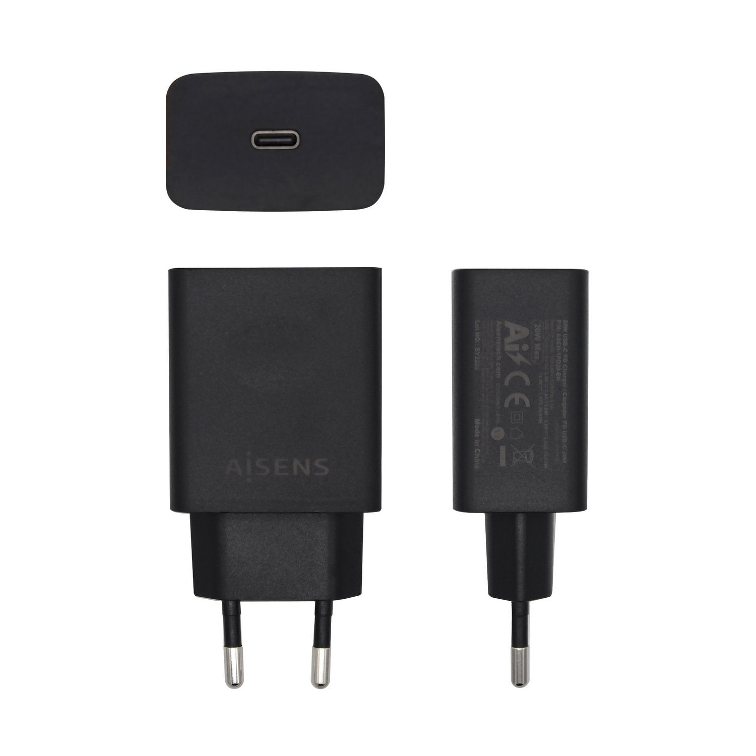 EAN 8436574706215 - AISENS ASCH-1PD20-BK cargador de dispositivo móvil GPS, MP3, MP4, Teléfono móvil, Smartphone, Tableta Cor imagen 2