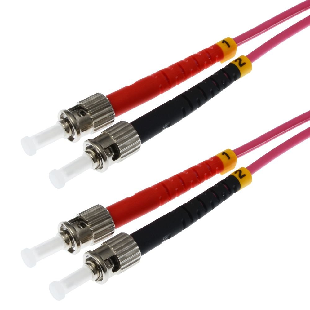 Helos Lwl Cable De Red St/St Duplex 50/125?M Om4 Erikavioletat 0,5m