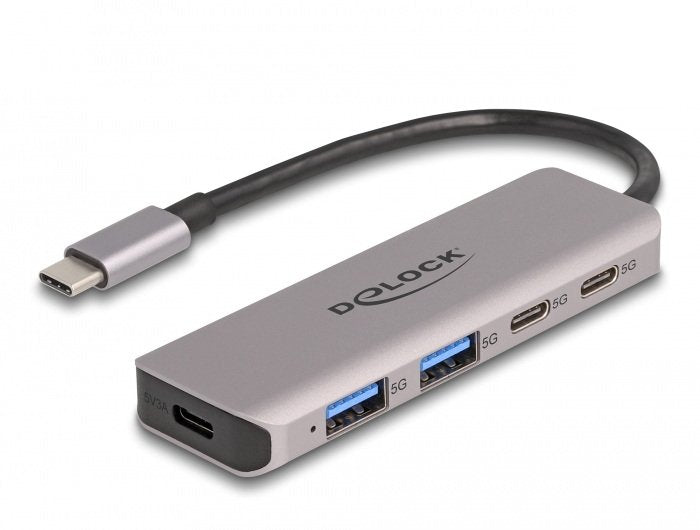 EAN 4043619642397 - DeLOCK 64239 hub de interfaz USB 3.2 Gen 1 (3.1 Gen 1) Type-C 5000 Mbit/s Gris imagen 1