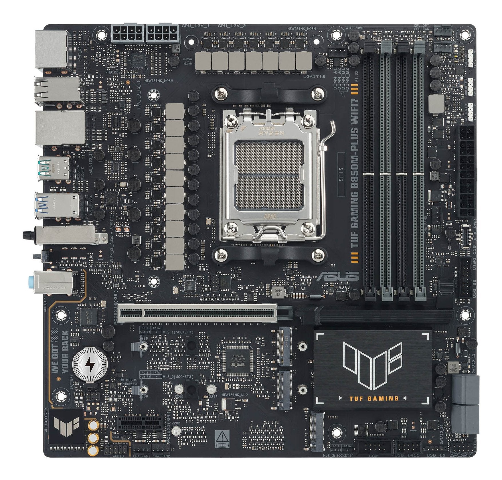 EAN 4711636179027 - ASUS TUF GAMING B850M-PLUS WIFI7 AMD B850 Zócalo AM5 micro ATX imagen 10