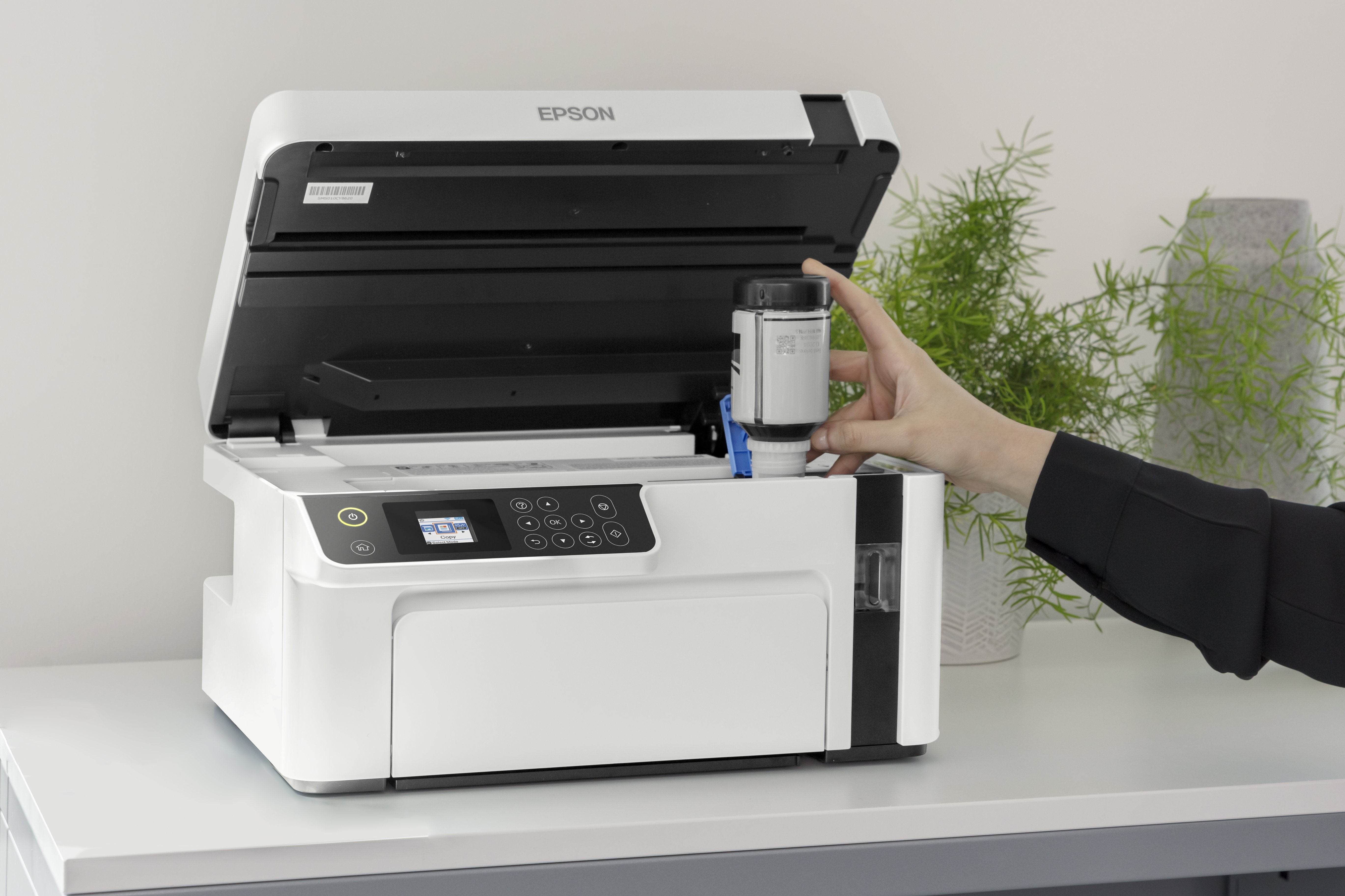 Impresora Epson Ecotank Mono M2120, 3 En 1, A4, 1200 X 2400 Ppp, 32 Ppm, Usb, Wi-Fi, 3 Aã±Os De Garantia Despues Del Registro.