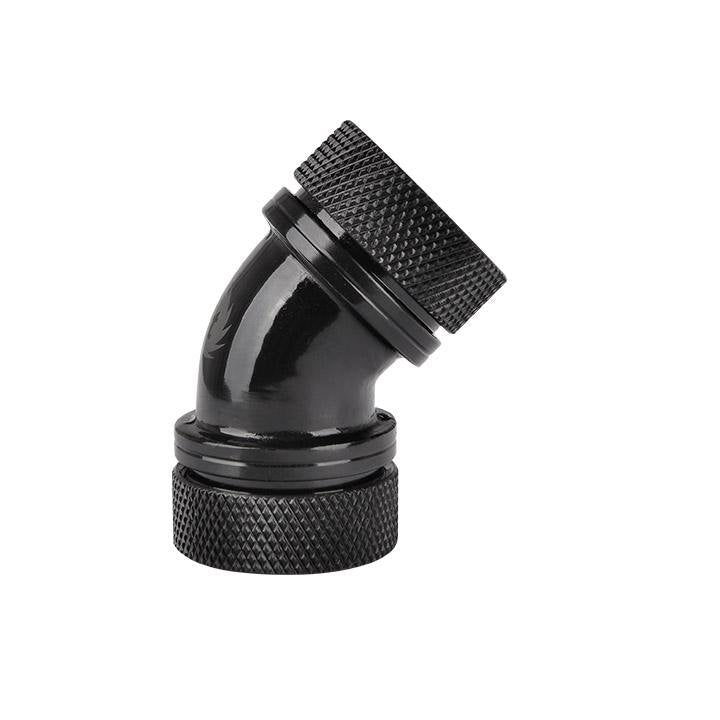 K Thermaltake Pacific Petg Tube 45-Degree Dual Compression 16mm Od - Negro