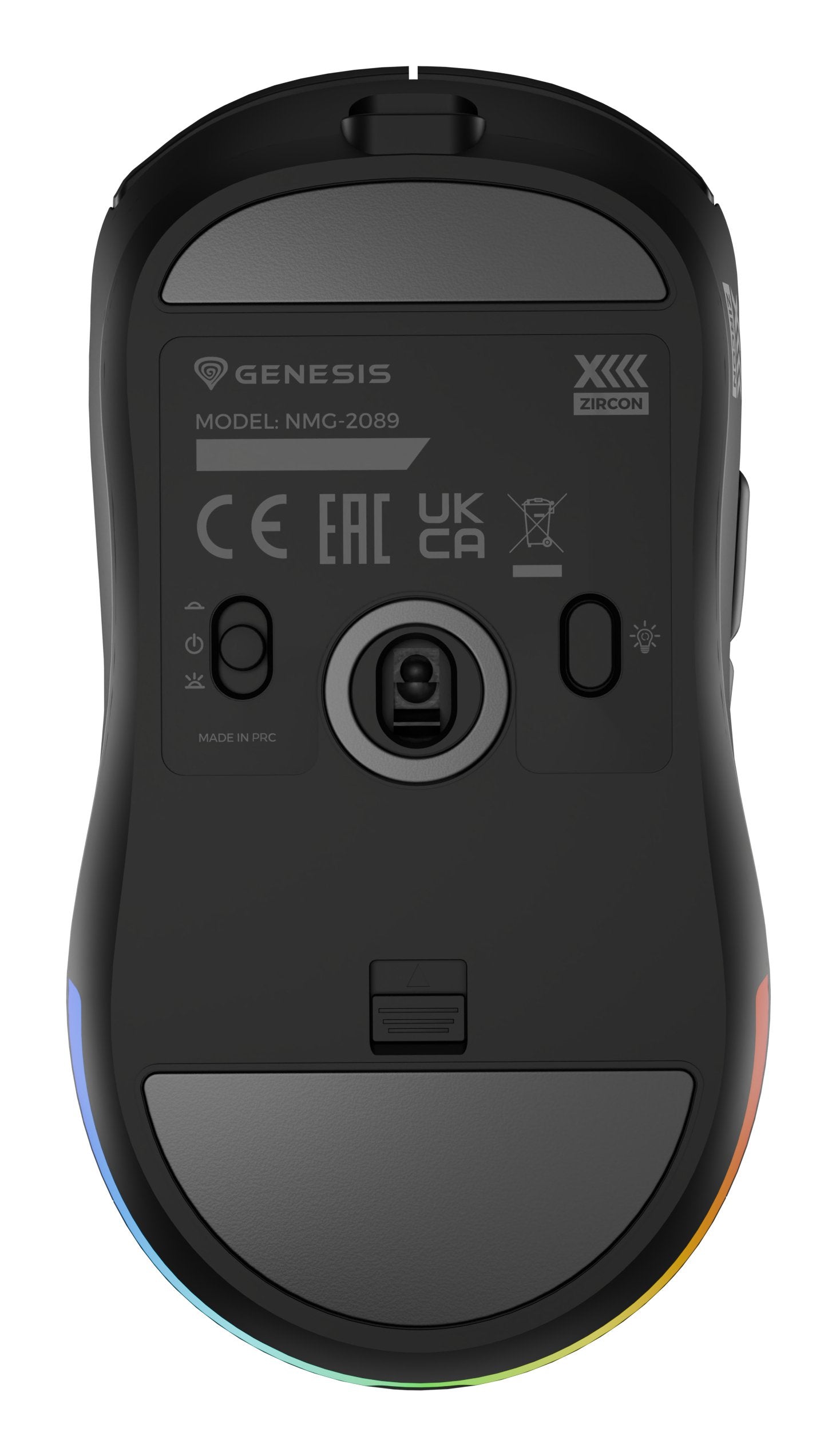 Raton Gaming Genesis Zircon Xiii Customizable Inalambrico 26000 Dpi Negro