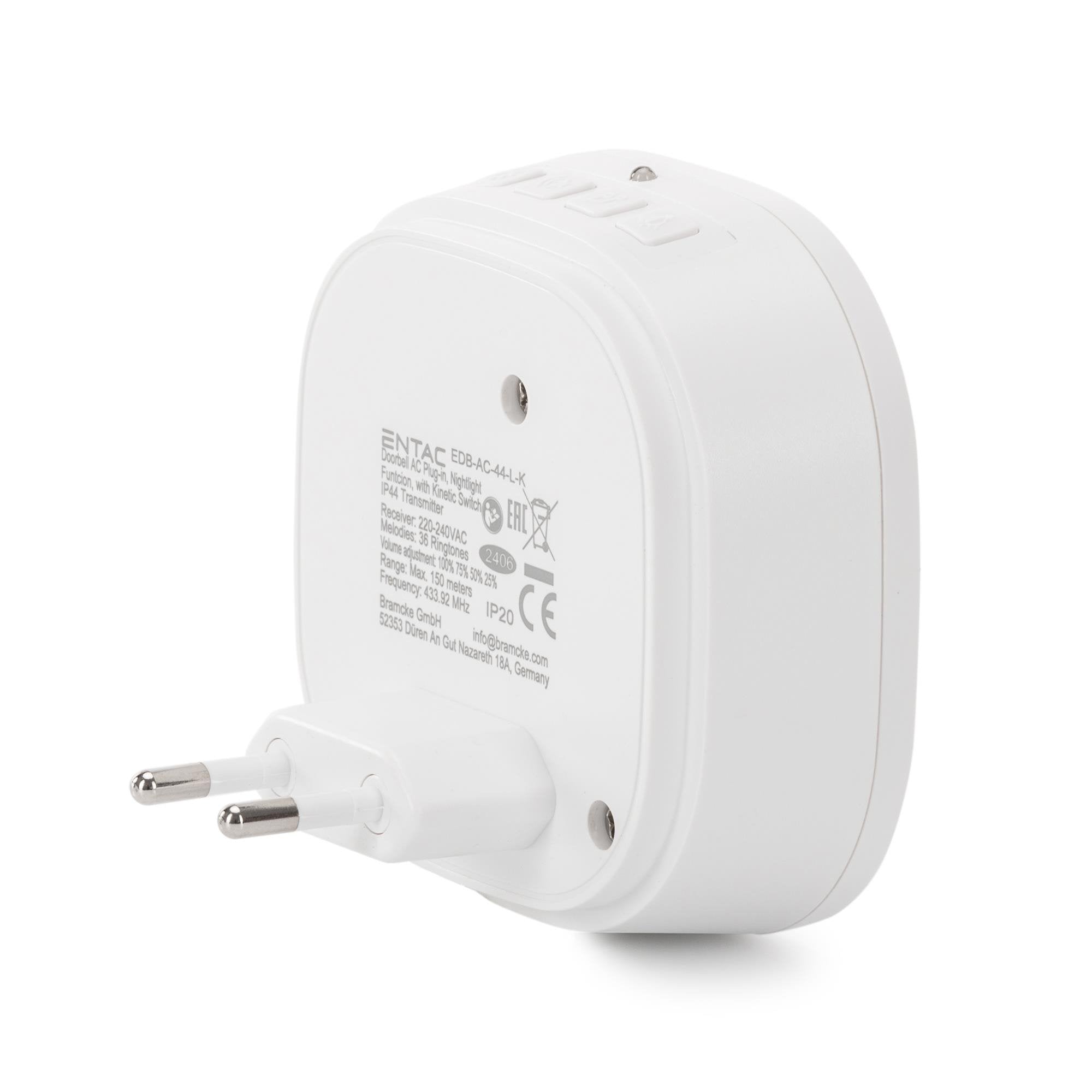 Entac Türklingel Ac Plug-In Nachtlicht Kinetisch Schalter