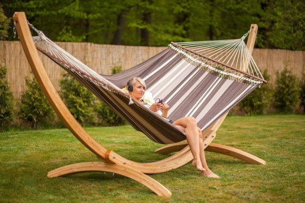 EAN 4030454003186 - AMAZONAS AZ-1062200 hamaca Hamaca colgante 3 personas(s) Algodón, Poliéster Marrón imagen 4