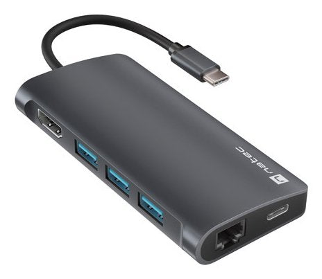 EAN 5901969444438 - NATEC NMP-2162 base para portátil y replicador de puertos Alámbrico USB 3.2 Gen 1 (3.1 Gen 1) Type-C Gris imagen 1