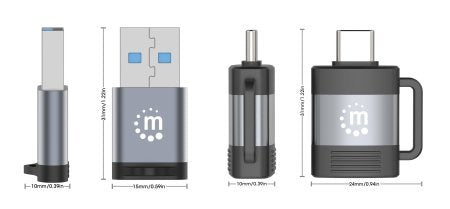 EAN 0766623356329 - Manhattan 356329 cambiador de género para cable Negro, Gris imagen 5