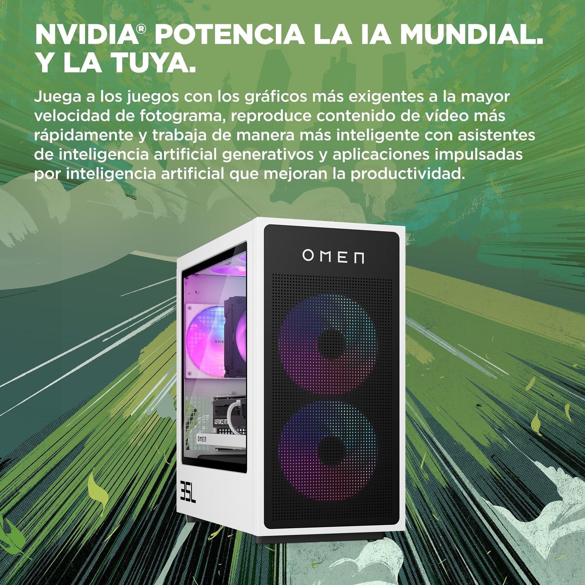 Pc Gaming Hp Omen Gt16-0051ns Intel Core I5-14400f 16gb 1tb Ssd Geforce Rtx 5060 Ti Sin Sistema Operativo