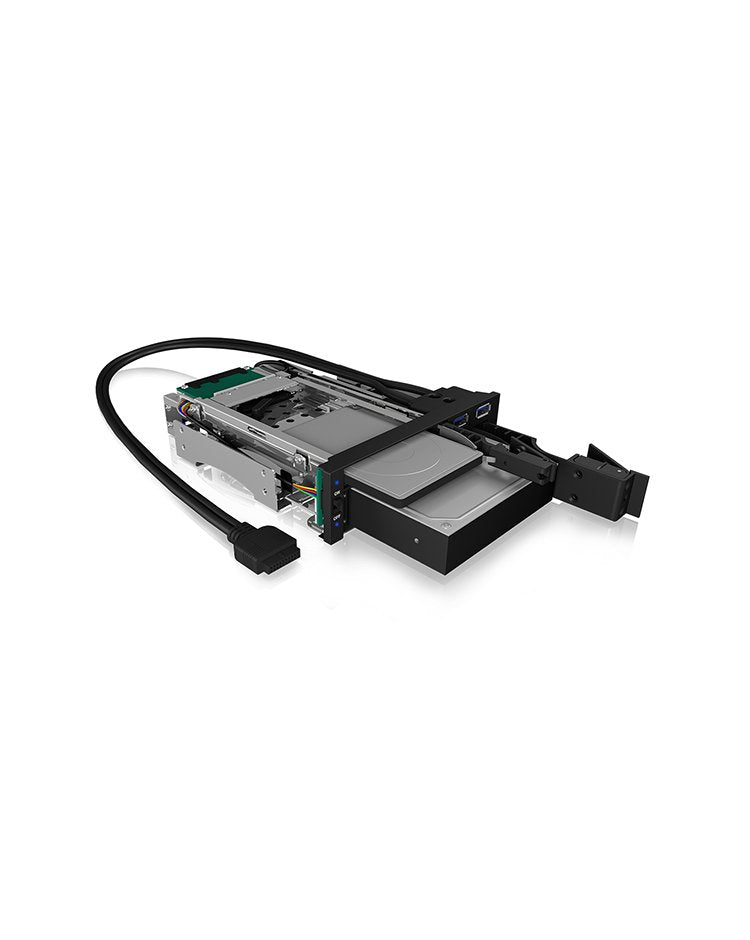 Icy Box Ib-174ssk-U 13,3 Cm (5.25") 1x 2,5"+1x 3,5" 2xsata, Für 5,25"