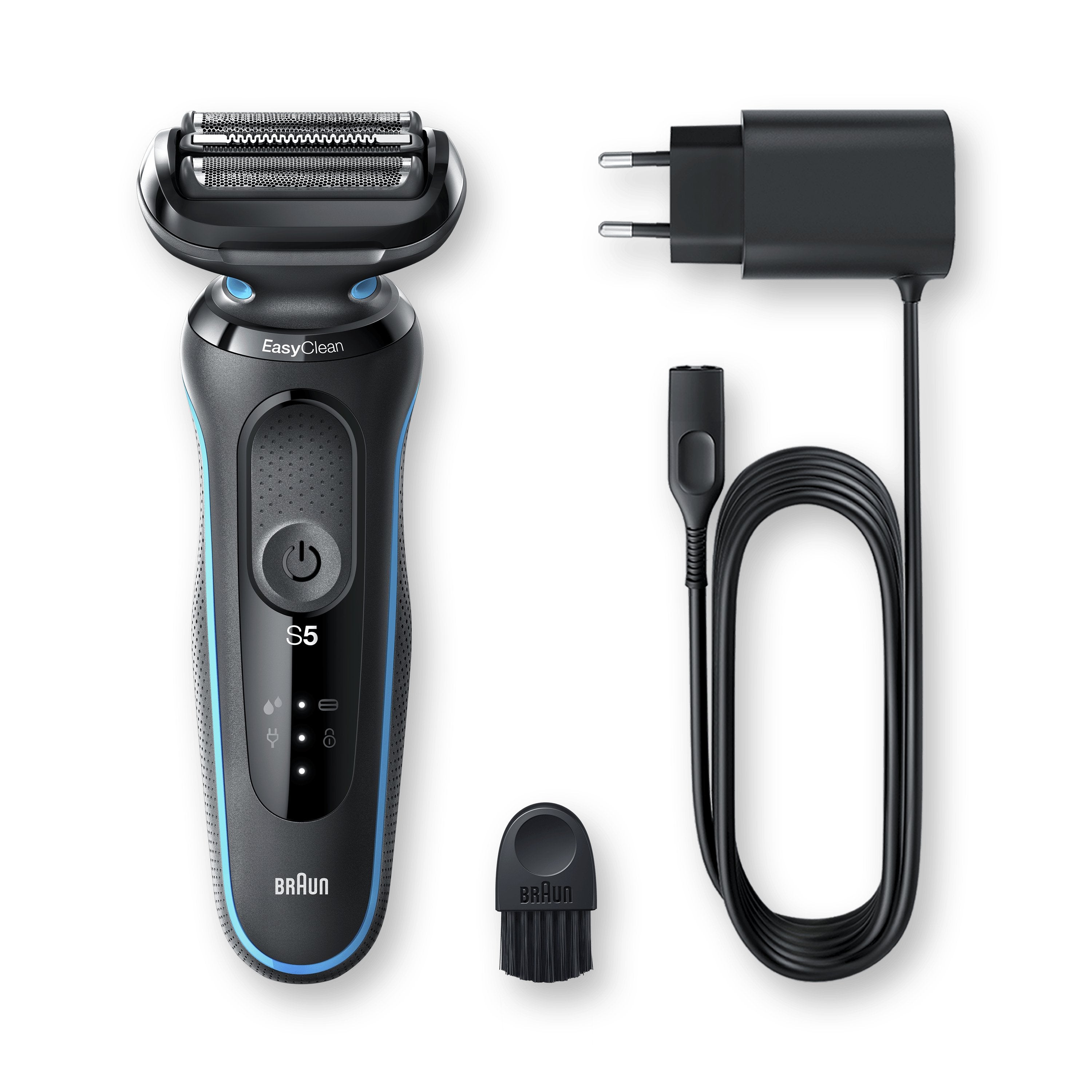 EAN 4210201242284 - Braun Series 5 50-M1000s Máquina de afeitar de láminas Negro, Azul imagen 9