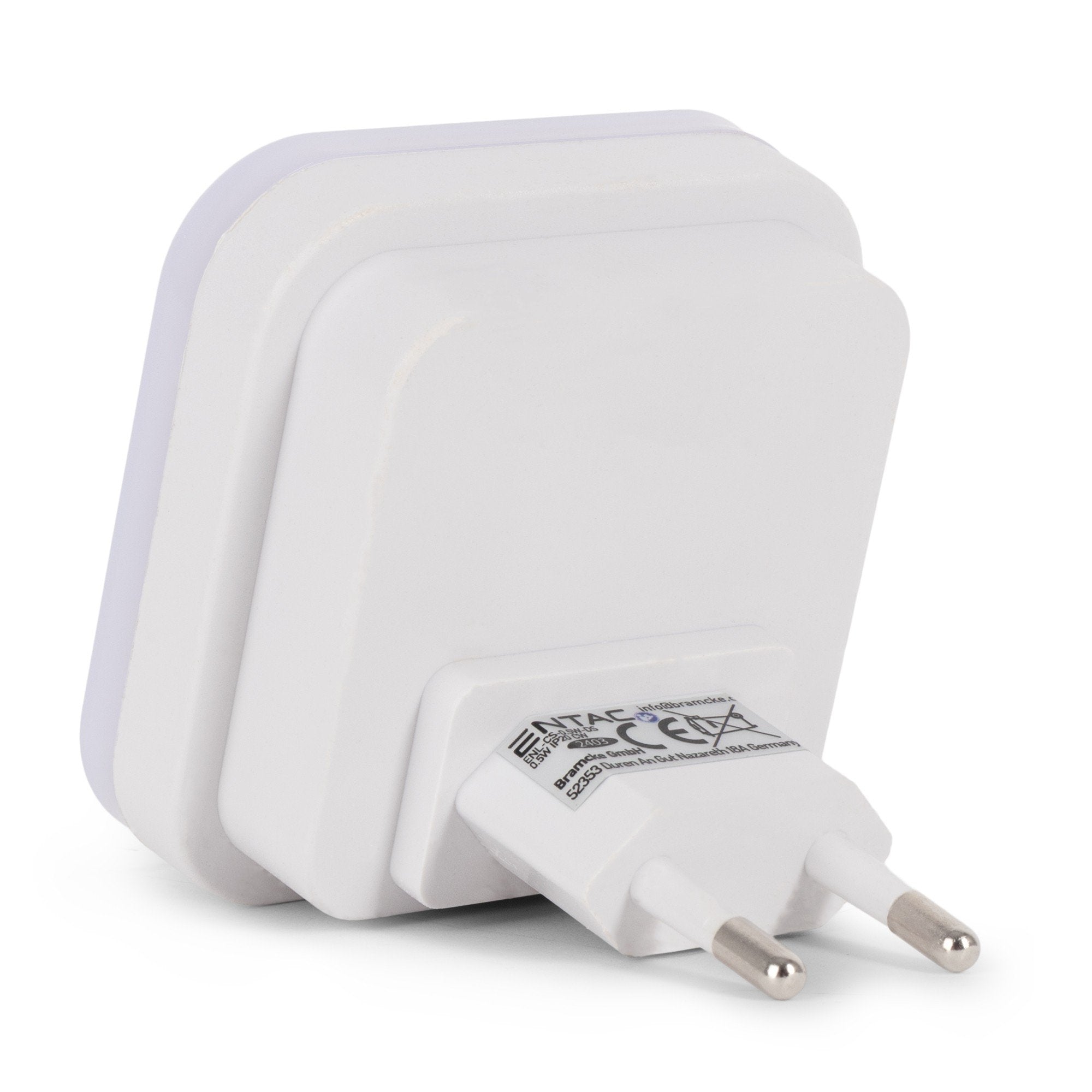 Entac Nachtlicht 0.5w Quadrat. Cw Blanco Dämmerungssensor