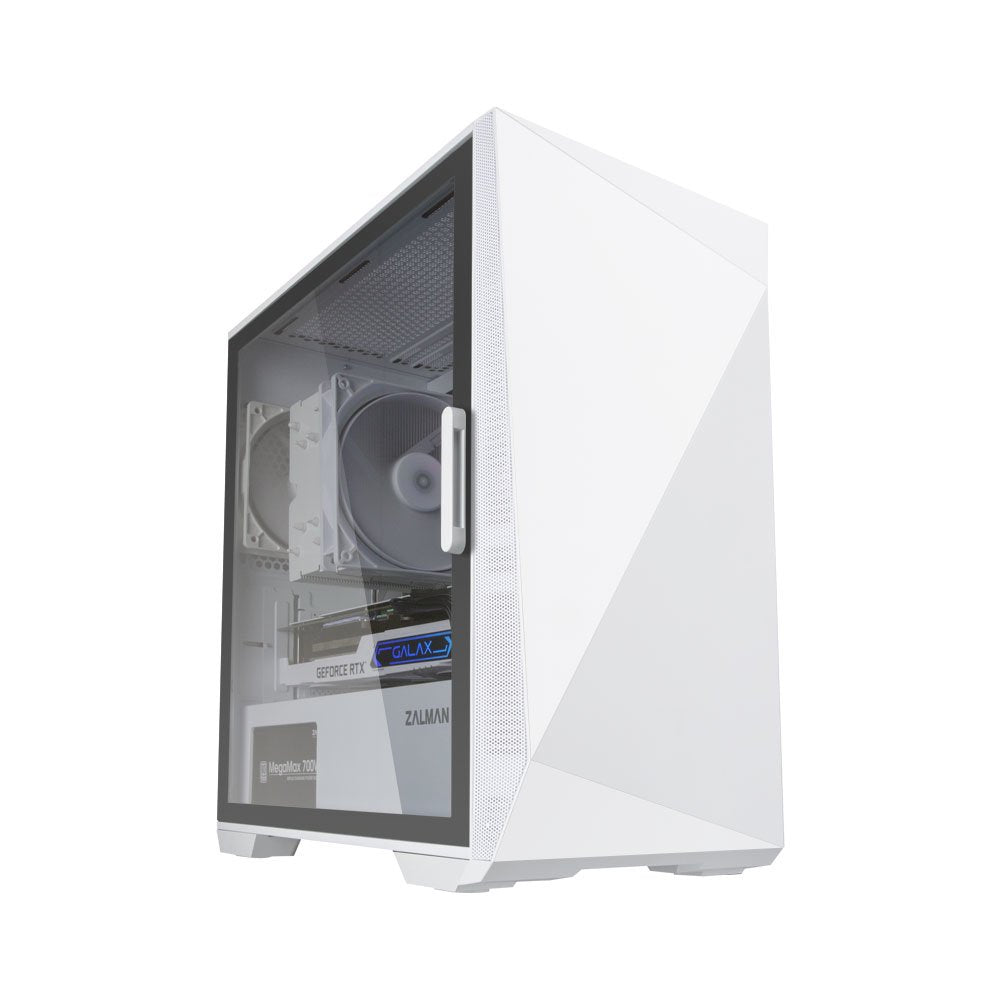 Pc Zalman Z1 Iceberg White - Matx Mid Tower Pc Case/Pre-Installed Fan 2 X 120mm In Mini Tower Blanco