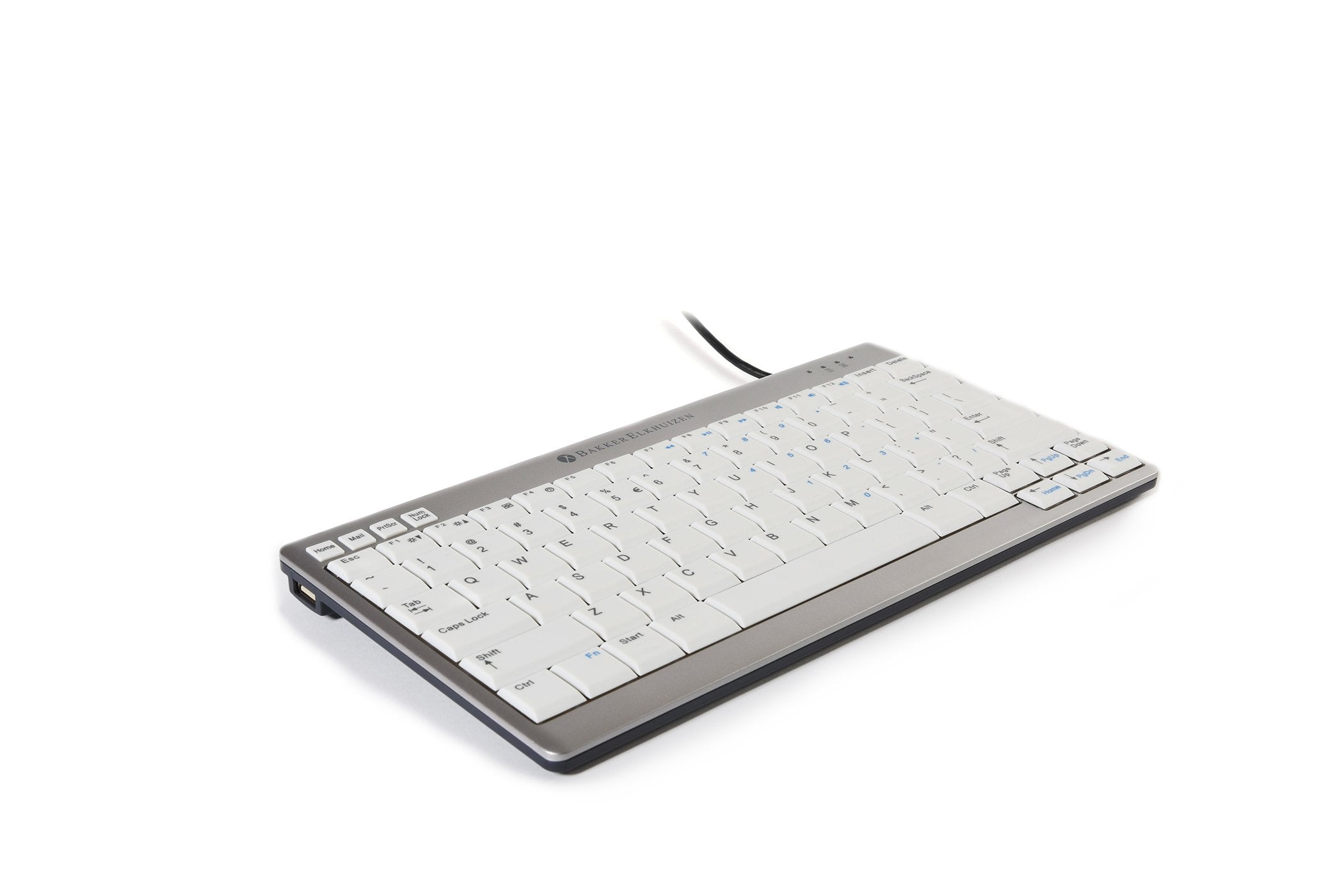 Bakkerelkhuizen Ultraboard 950 Teclado Usb Qwerty Inglés Del Reino Unido Plata, Blanco