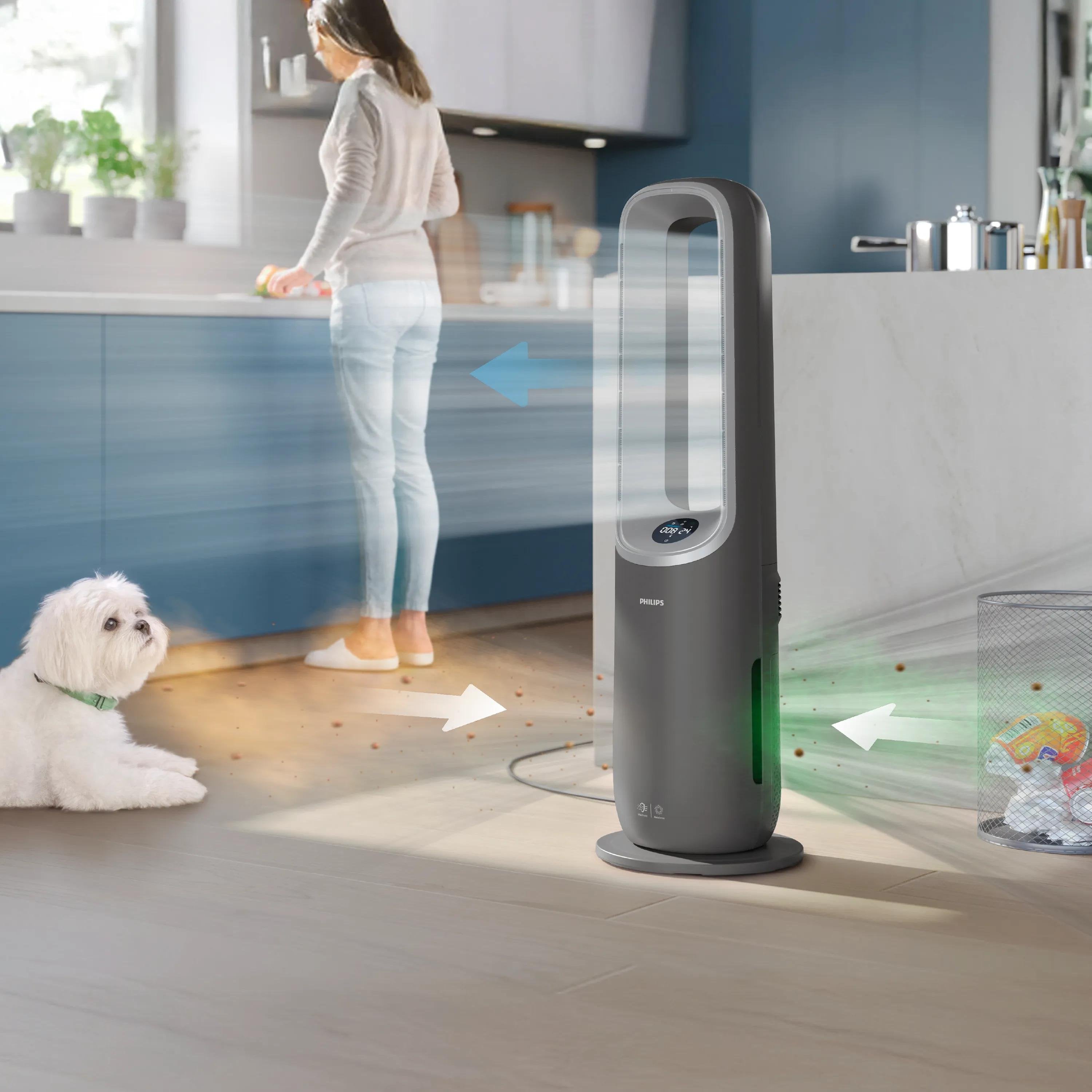 EAN 8720389019418 - Philips AMF870/15 purificador de aire 70 m² 46 dB 2200 W Plata, Gris imagen 7