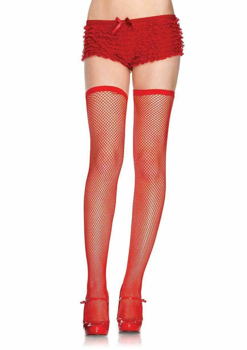 Leg Avenue - Medias De Red Pequeña Con Elastico Superior