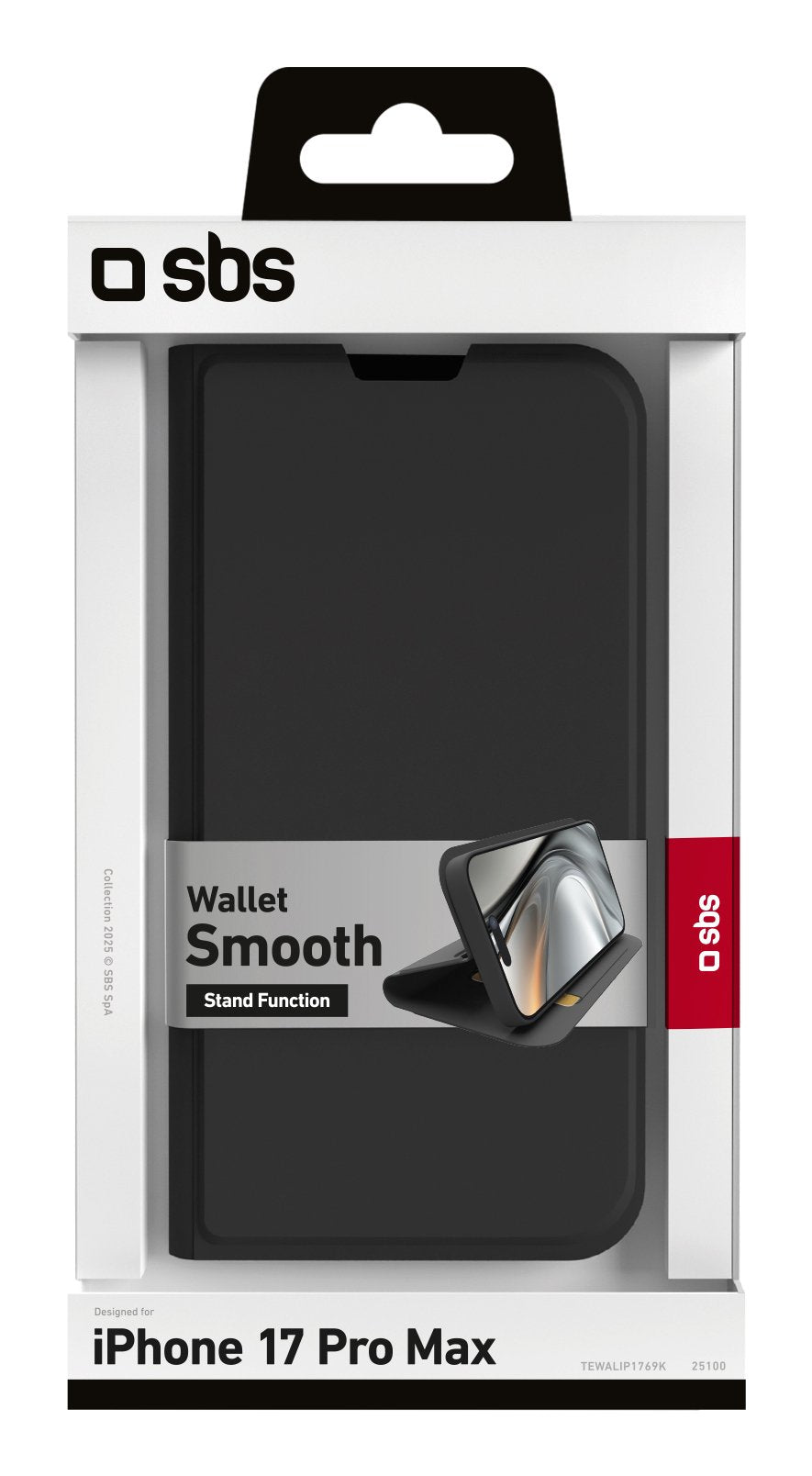 EAN 8018417525100 - SBS TEWALIP1769K funda para teléfono móvil 17,5 cm (6.9") Funda cartera Negro imagen 2