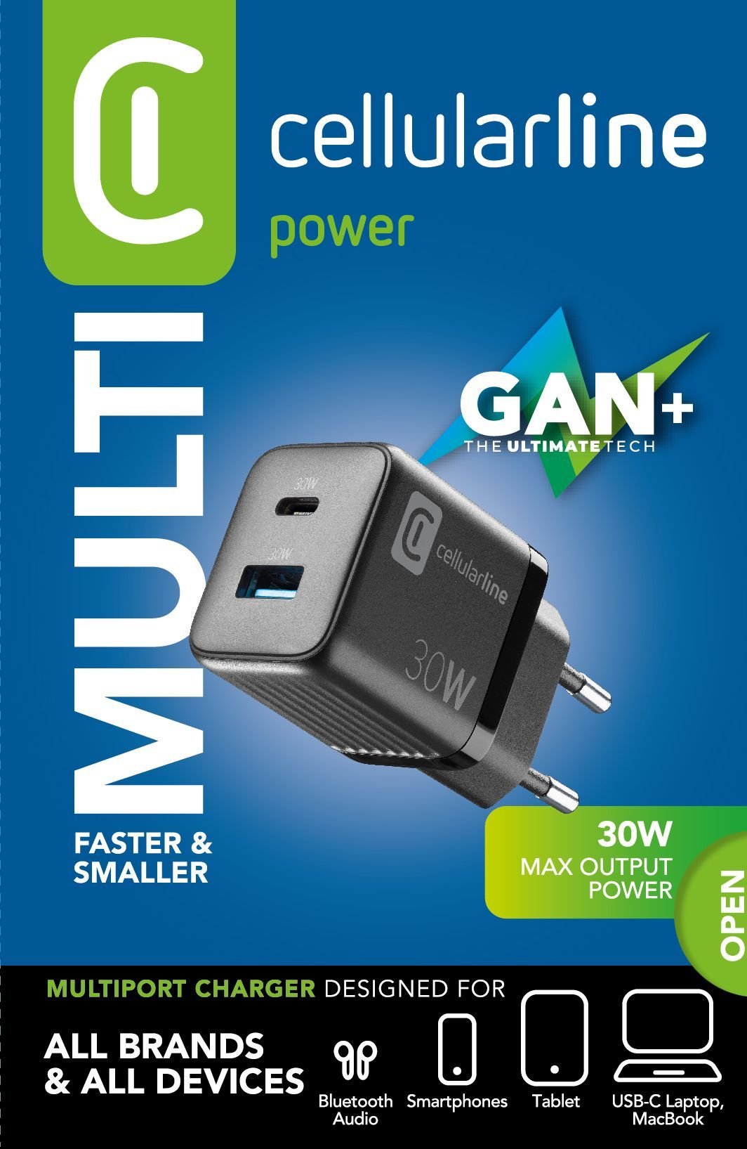 Cellularline Charger Gan 2 Ports Pd 30w