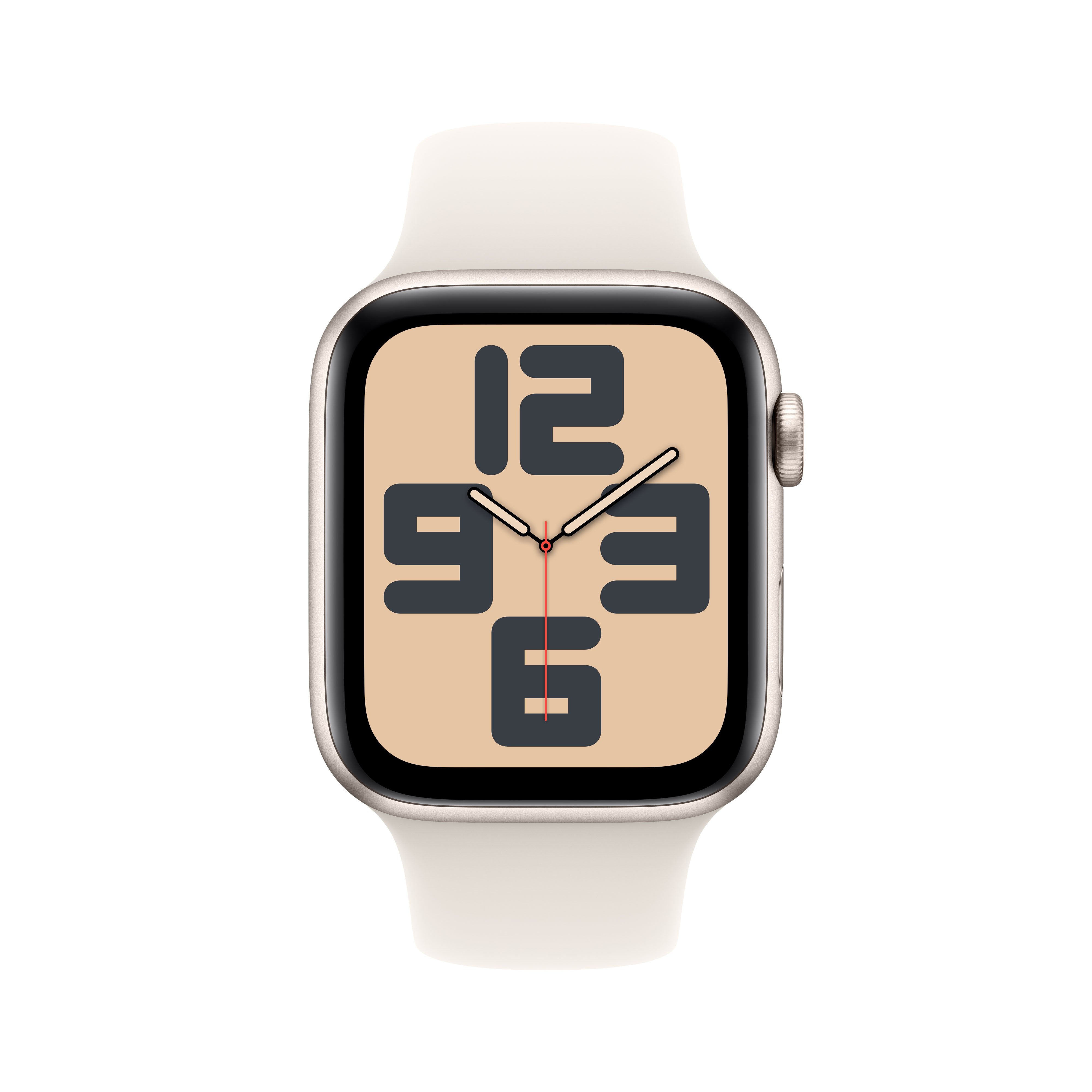 Apple Apple Watch Se Gps 44mm Starlight Aluminium Case With Starlight Sport Band - M/L