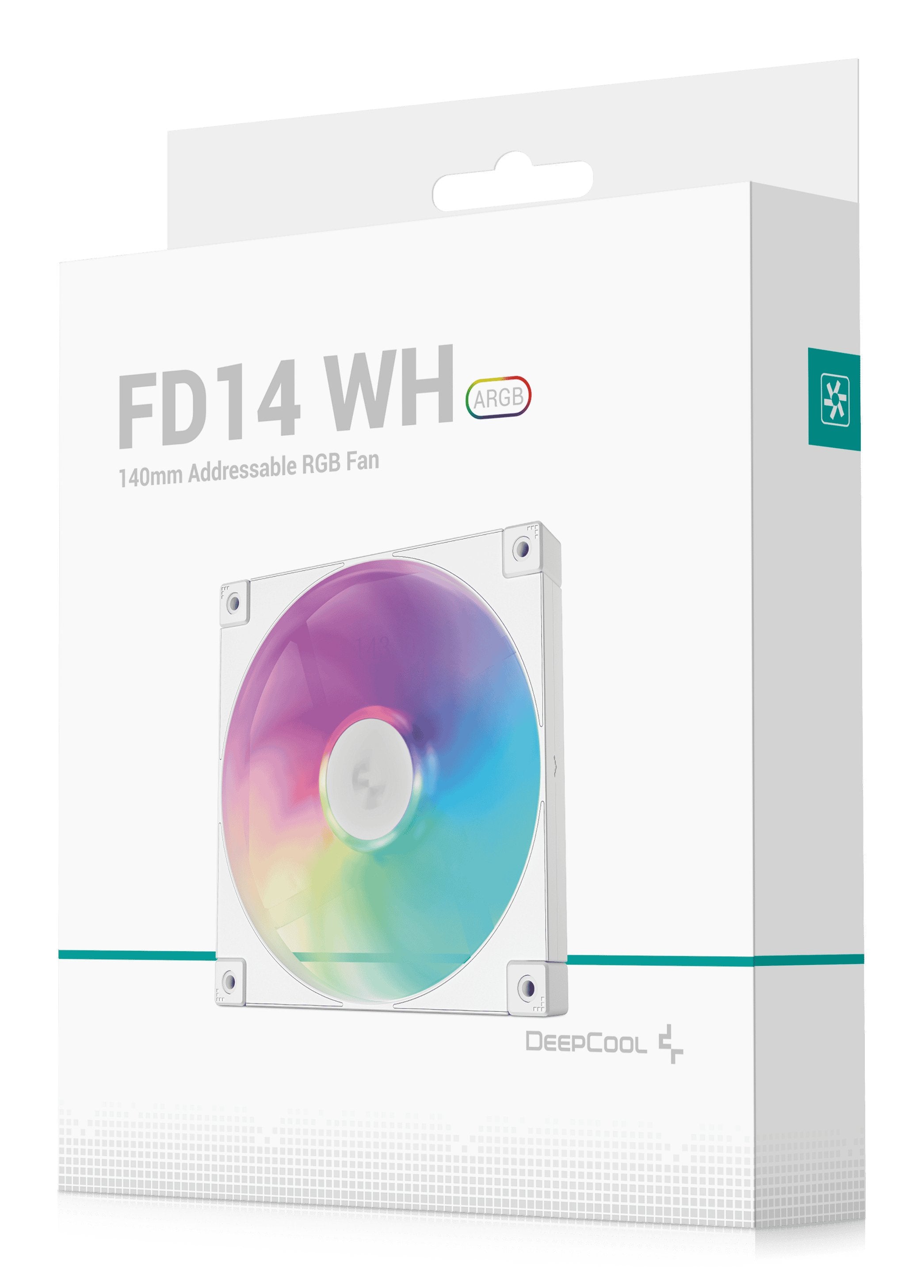 Ventilador De Caja Blanco, Deepcool Fd14 Argb Wh 140x140x25 140 Mm R-Fd14-Whapn1-G